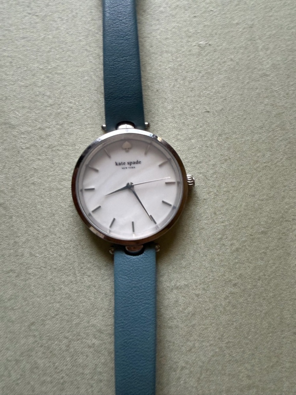 kate spade Silver Case Watch with Blue Strap